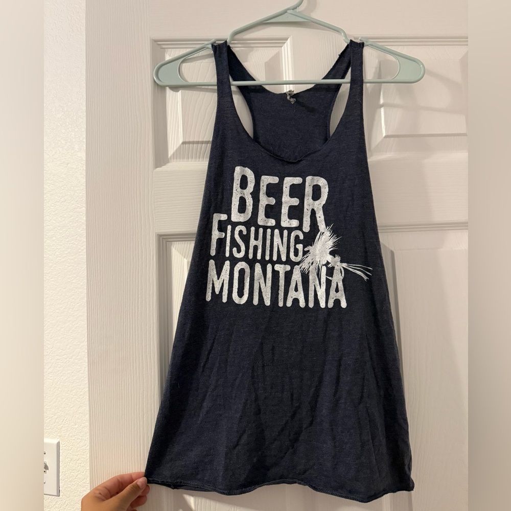 Beer Fishing Montana Tank Top